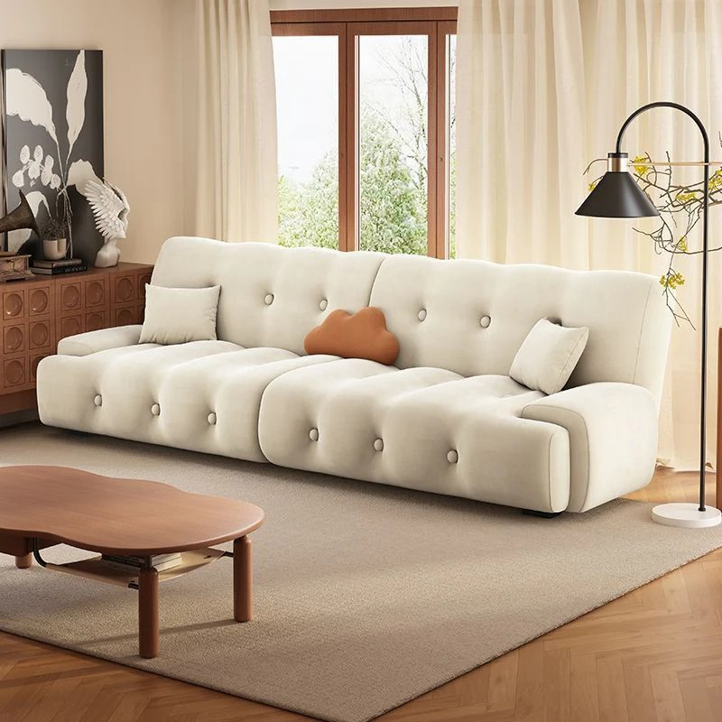 Tufted Design Armless Sofa Bed