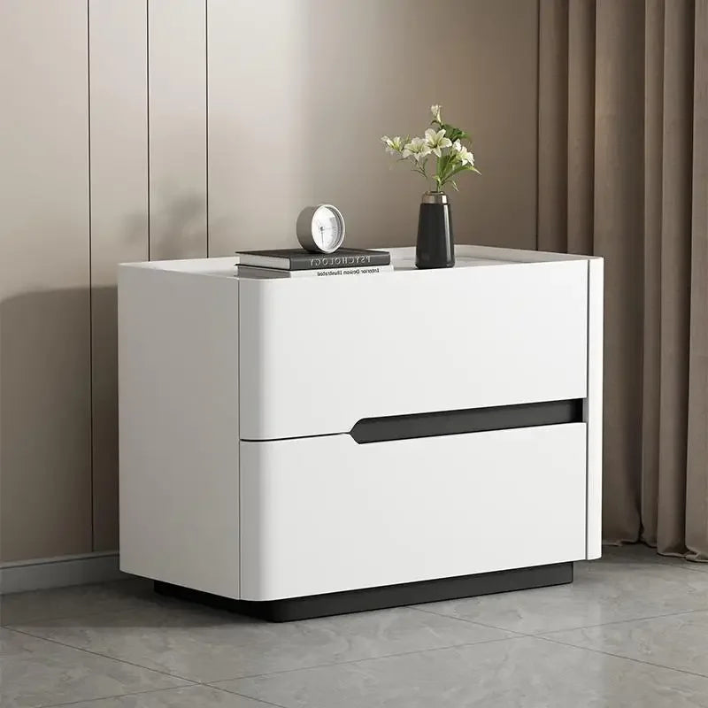 Aesthetic Modern Style  Bed Side Table With 2 Drawers