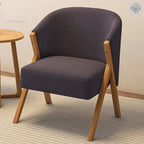 Nordic Solid Wood Padded Chair Made With Velvet Fabric