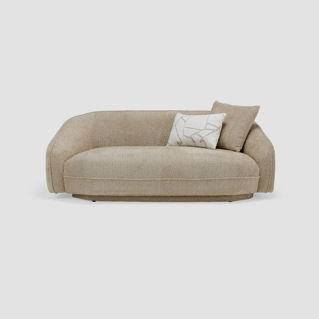 Oblique Style 2-Seater Sofa With Stainless Steel Leg