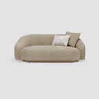 Oblique Style 2-Seater Sofa With Stainless Steel Leg