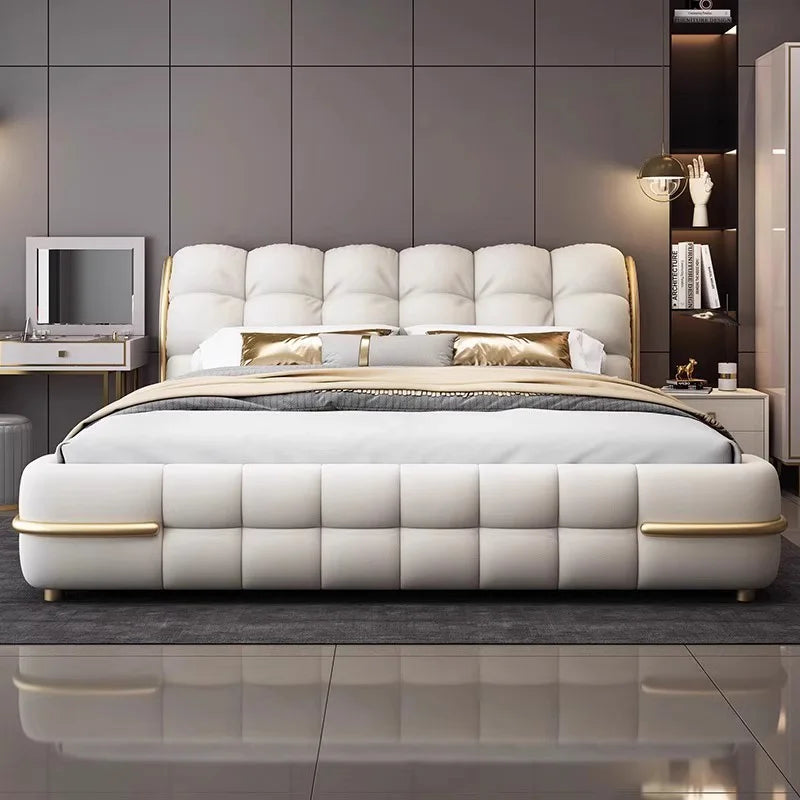 Luxurious Modern Cloud Design Upholstered Tufted Bed