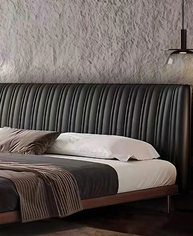 Nordic Style Upholstered Bed Frame with Headboard