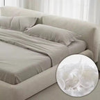 Modern Cozy Boucle Low-Profile Upholstered Bed