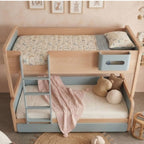 A minimalist UAE children's room featuring the 120x200cm Saga Modern Scandi Bunk Bed as a functional architectural centerpiece
