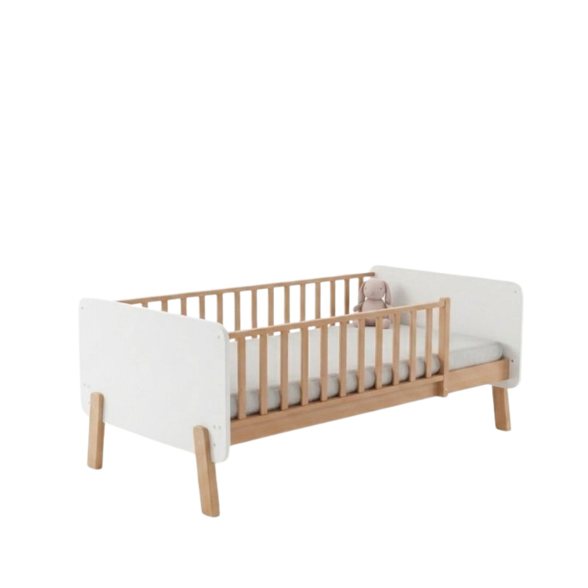 Norse Modern Scandi Toddler Bedframe in a 90x200cm size, featuring a low-profile minimalist solid wood design by Philips Modern Homes