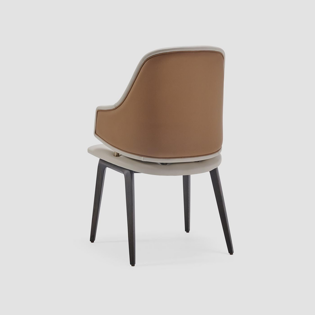 Two Tone Style Dining Chair Made With High Quality Microfiber Leather Upholstery