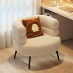 Modern Accent Chair, Lazy Sofa Accent Chair, Curved Design backrest for Living Room Bedroom