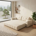 Close-up of the integrated armrest tech panel with USB-A and USB-C charging ports on the Philips Modern Homes multifunctional sofa bed.