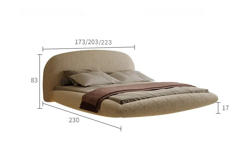 Modern Floating Lighting Upholstered Bed