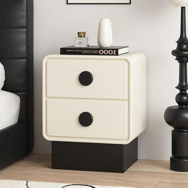 Minimalist Korean Style Bed Side Table With Storage