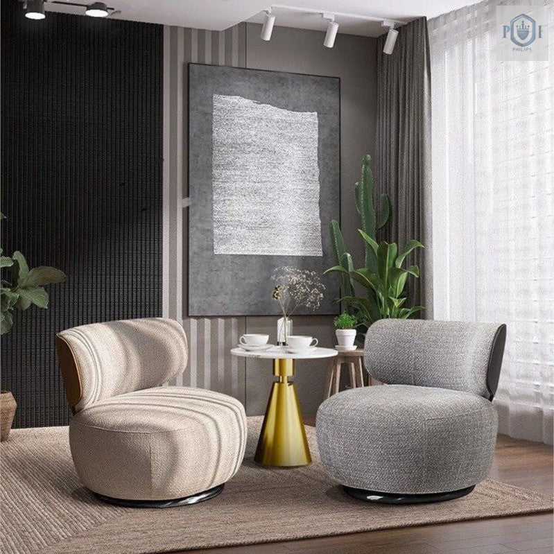 Advanced Swivel Lazy Leisure Chair Made with Fabric