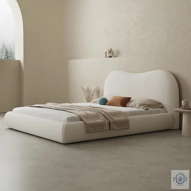 High End Nordic Double Bed Modern White