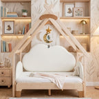 The Snug Harbor Canopy Bedframe, available in custom dimensions from Single and Twin to King and Super King sizes