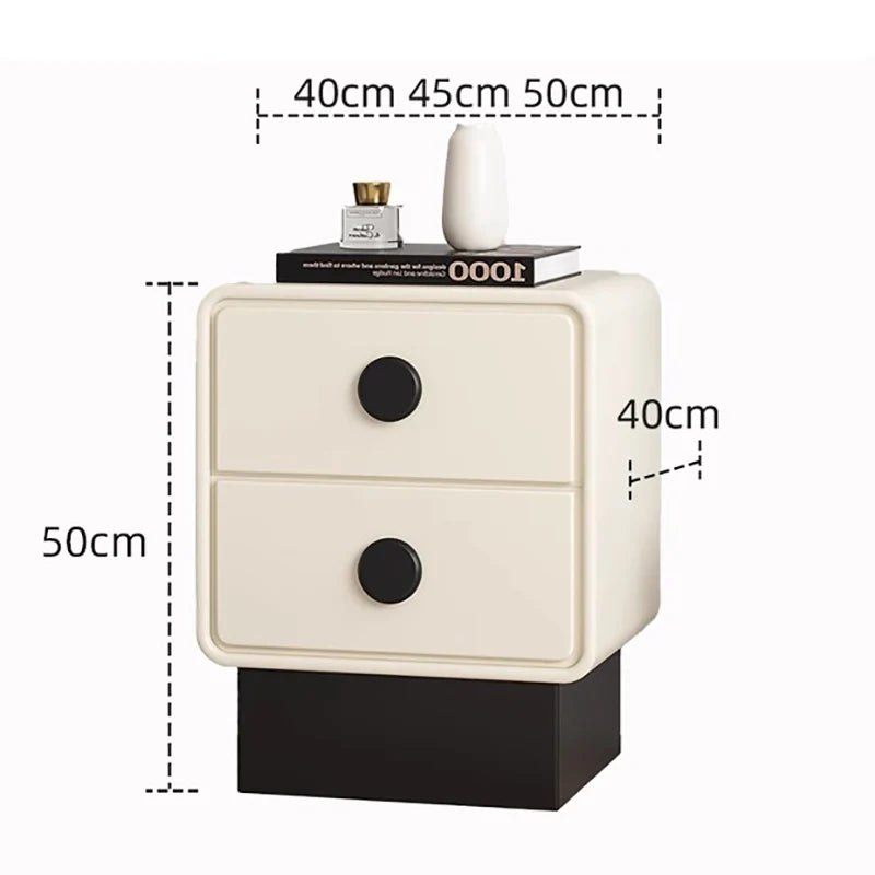 Minimalist Korean Style Bed Side Table With Storage