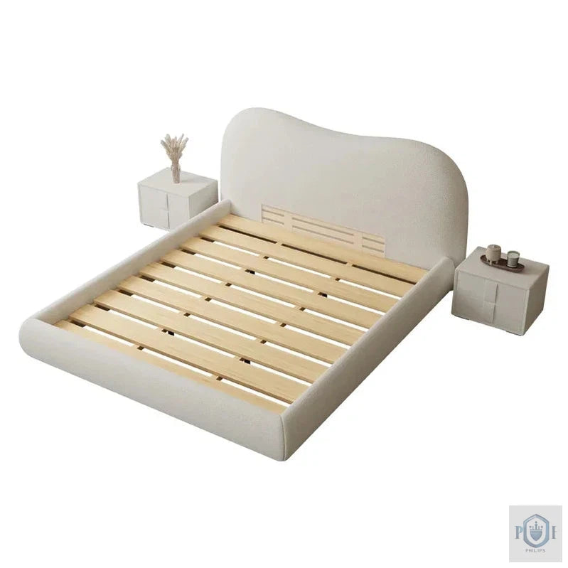 High End Nordic Double Bed Modern White