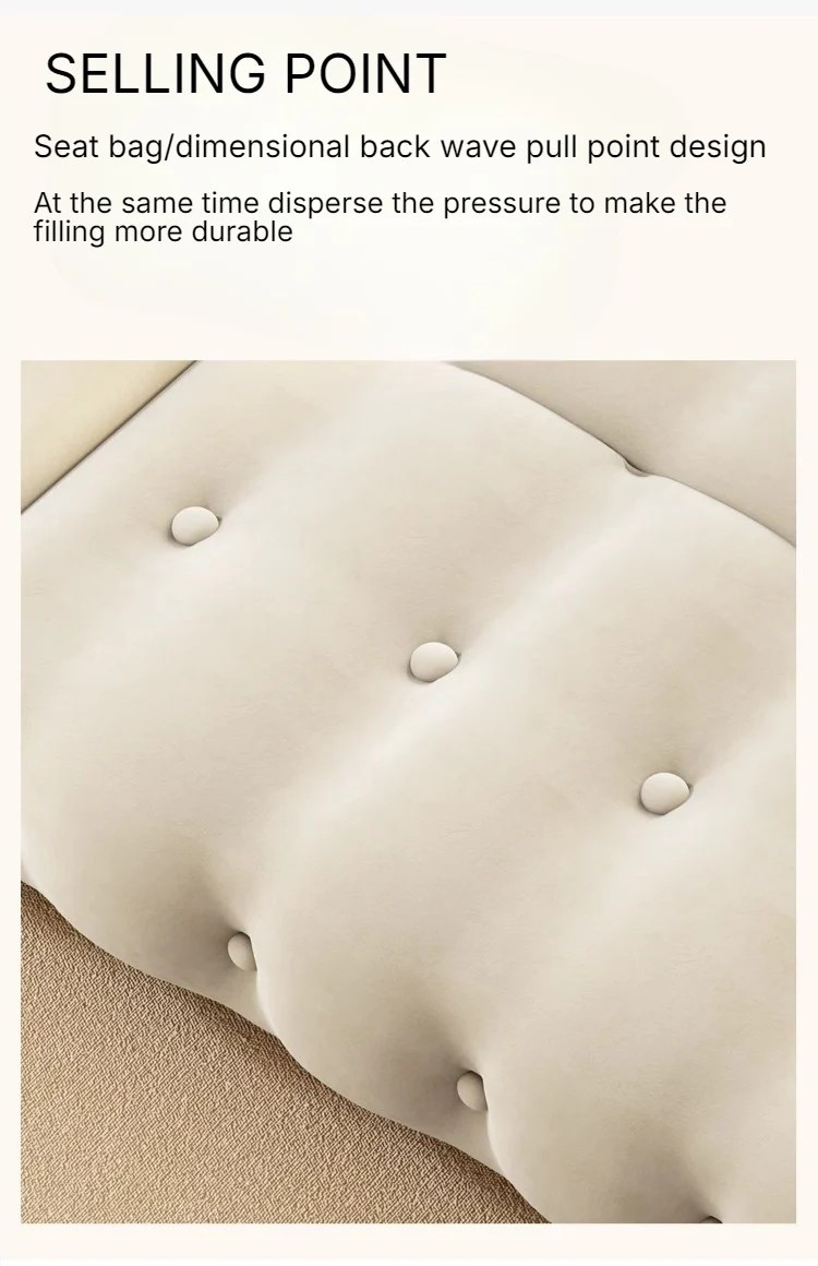 Tufted Design Armless Sofa Bed