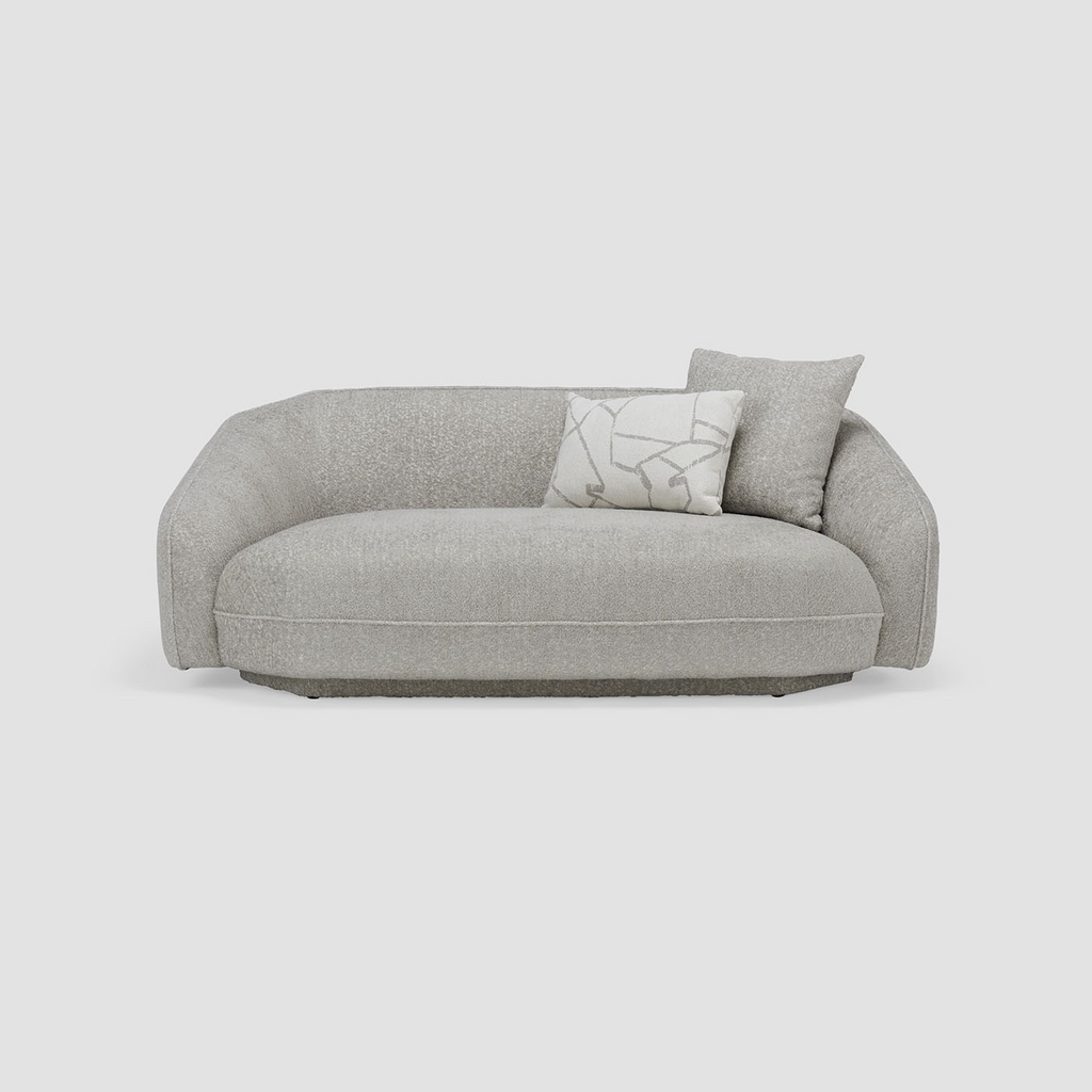 Oblique Style 2-Seater Sofa With Stainless Steel Leg