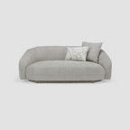 Oblique Style 2-Seater Sofa With Stainless Steel Leg