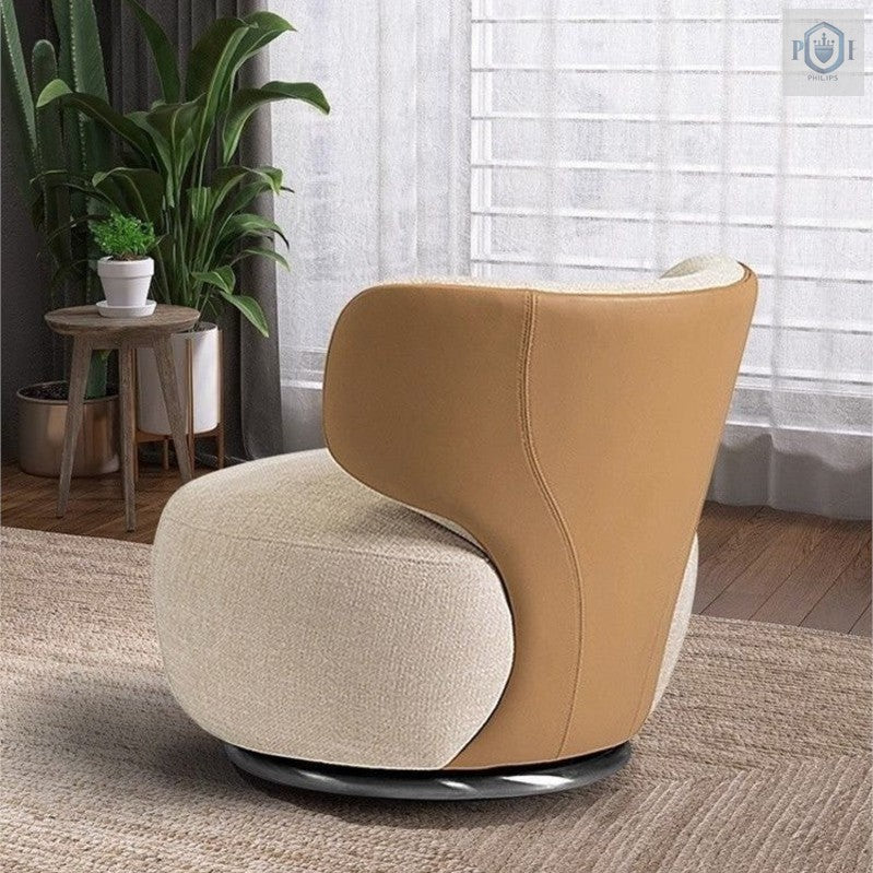 Advanced Swivel Lazy Leisure Chair Made with Fabric