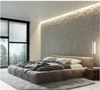 Astrid Velvet Fabric Low Headboard Bed